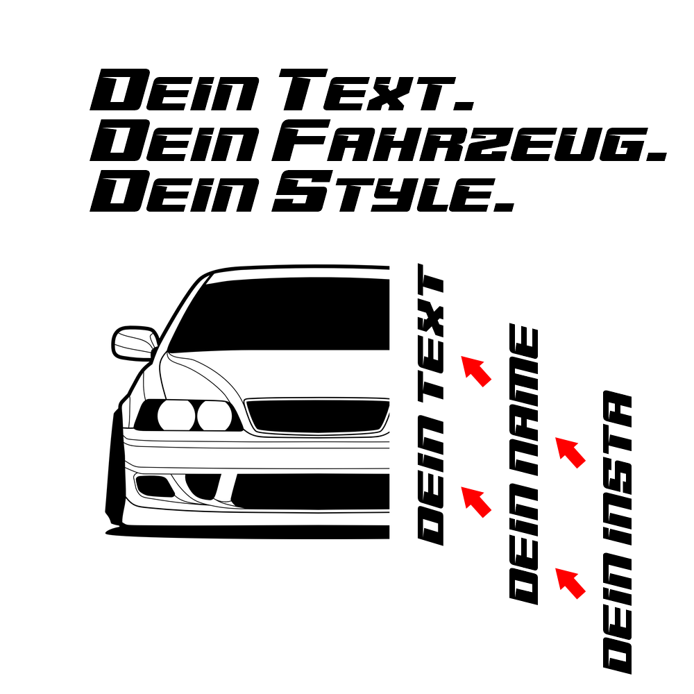 Toyota Chaser JZX100 BJ 1996 – personalisierbares Shirt & Hoodie