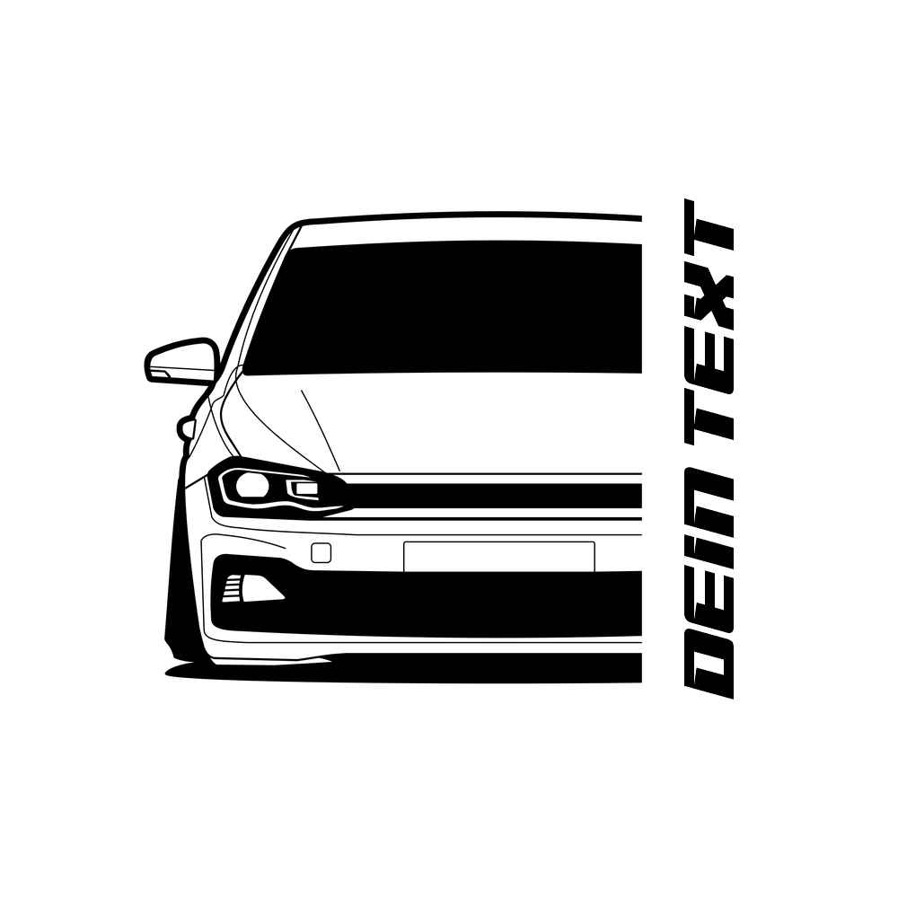 VW Polo MK6 R-Line BJ 2017 – personalisierbares Shirt & Hoodie