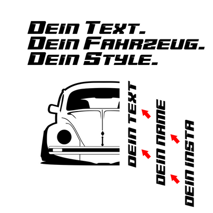 VW Käfer Mexico BJ 1972 – personalisierbares Shirt & Hoodie