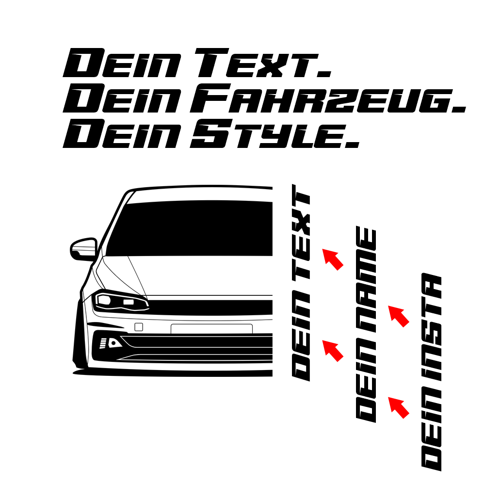 VW Polo GTI 2G MK6 MY 2019 – customizable Shirts & Hoodies