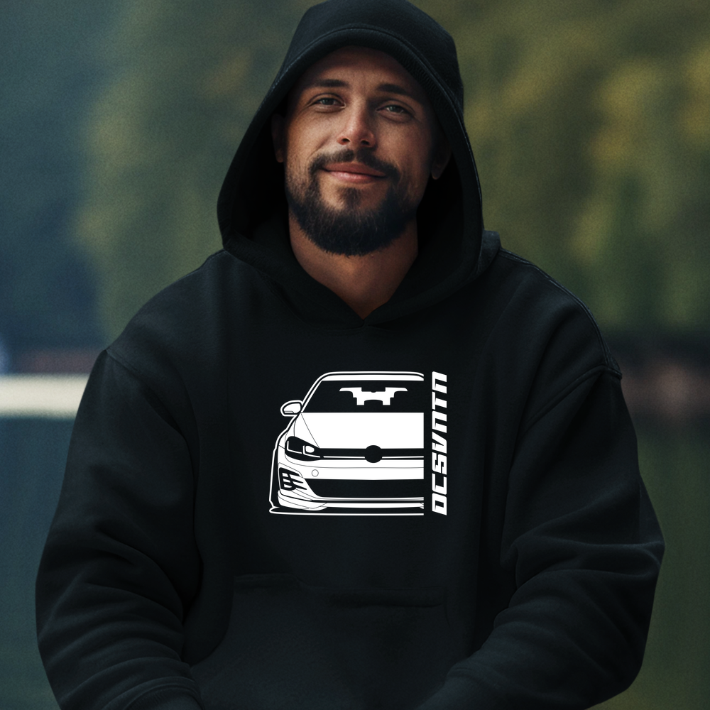 VW Golf MK 7,5 GTI TCR Facelift BJ 2019 – personalisierbares Shirt & Hoodie