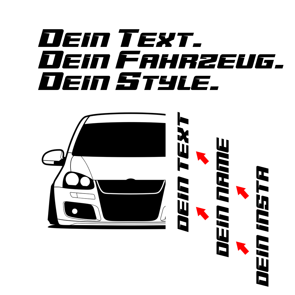 VW Golf V GTI 1J MY 2004 – customizable Shirts & Hoodies