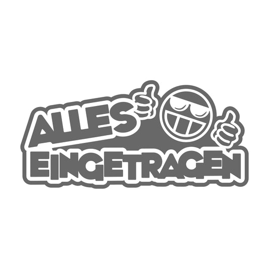 Alles eingetragen