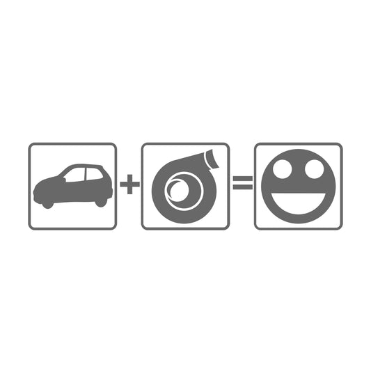 auto (plus) turbo (gleich) fun Sticker 17 cm