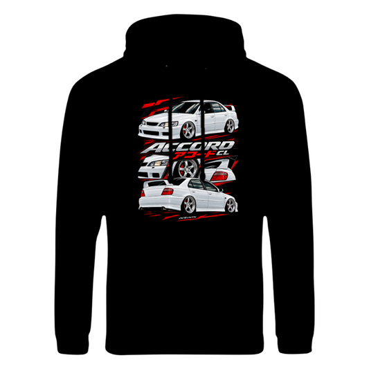 CP-262 Accord CL Type R White Collage Hoodie Schwarz