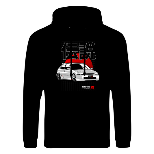 CP-063 Honda Civic EK Type R Hoodie Schwarz