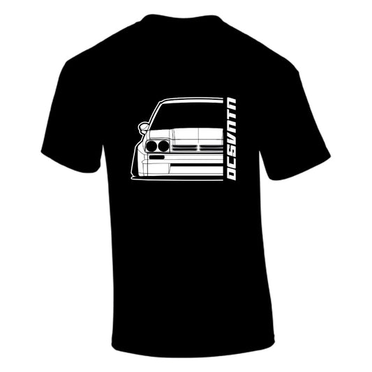 Opel Manta B 400 BJ 1982 T-Shirt Vorderseite mit Schriftzug, schwarzes Car Shirt Design