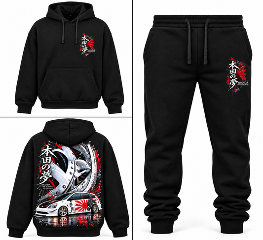 DCSVNTN Honda Stream Spezial Hoodie und Jogginghose Set-Übersicht