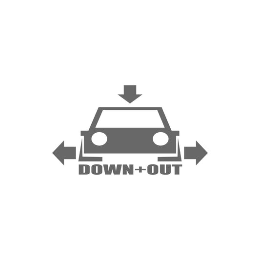 down+out Sticker