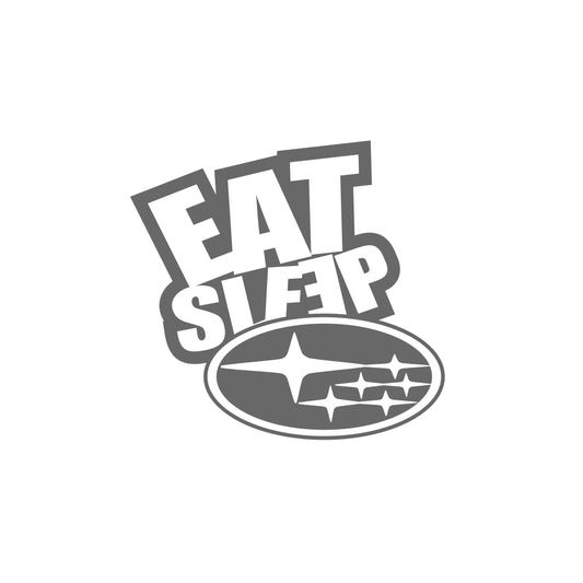 eat sleep subaru small 10cm Sticker