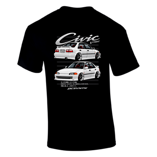 CP-265 Civic EG8 Limo Vtec T-Shirt Schwarz