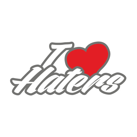 i love haters geschwungen rotes herz