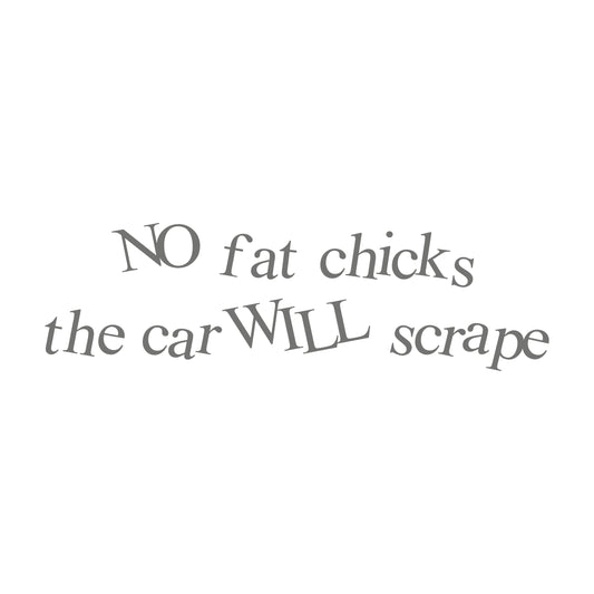 No Fat Chicks Car Will Scrape Abstract