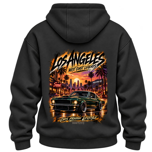 Los Angeles West Coast Legends – Ford Mustang Fastback Oversize Hoodie – Rückenansicht