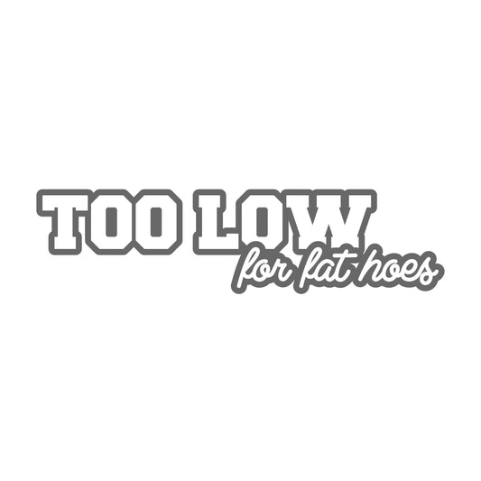 Too Low for Fat Hoes